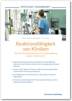 Cover SPOTLIGHT Gesundheit: Reaktionsfähigkeit von Kliniken