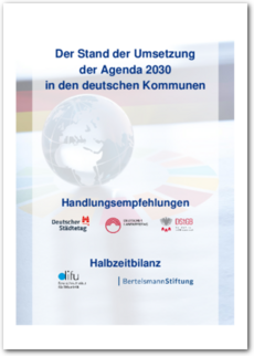Cover Halbzeitbilanz zur Umsetzung  der Agenda 2030  in deutschen Kommunen