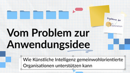 Titelbild der Publikation "Vom Problem zur Anwendungsiedee" zu sehen