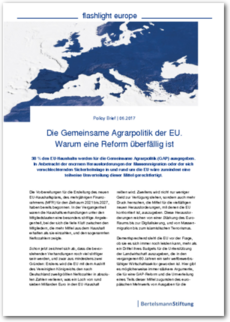 Cover flashlight europe 06/2017: Die Gemeinsame Agrarpolitik der EU. Warum eine Reform überfällig ist