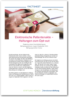 Cover Elektronische Patientenakte – Haltungen zum Opt-out