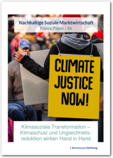 Cover Klimasoziale Transformation - Klimaschutz und Ungleichheitsreduktion wirken Hand in Hand