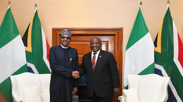 President Cyril Ramaphosa welcomes the President of Nigeria, Muhammadu Buhari to South Africa. Photo: GovernmentZA via flickr.com. CC BY-ND 2.0