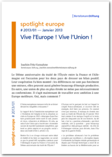 Cover spotlight europe 01/2013: Vive l’Europe ! Vive l’Union !