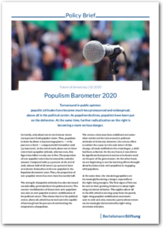 Cover Policy Brief 2/2020 - Populism Barometer 2020