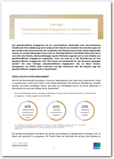 Cover Gesellschaftliches Engagement in Deutschland