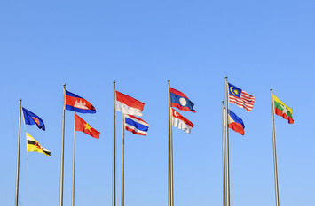 National flag of Association of Southeast Asian Nations (or ASEAN( regeinal intergovernmental organization