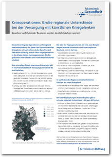 Cover Themenblatt Knieoperationen