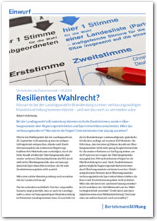 Cover EINWURF 03/2024 – Resilientes Wahlrecht?