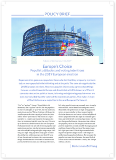 Cover Policy Brief 1/2019: Europe's Choice