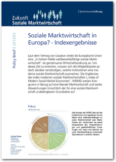 Cover Policy Brief #2013/03: <br/>Soziale Marktwirtschaft in Europa? - Indexergebnisse