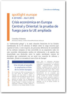 Cover spotlight europe 04/2010: Crisis económica en Europa Central y Oriental: la prueba de fuego para la UE ampliada