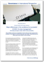 Cover Major differences in the conditions for successful COVID-19 crisis management