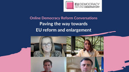 Picture with the speakers of the fourth Online Democracy Reform ConversationO