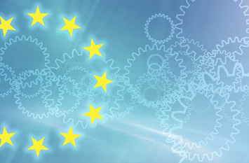 The Blue and the Twelve-Stars-Symbol of the Eurpoean Union