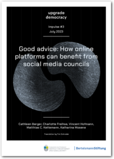 Cover Good advice: How online platforms can benefit from social media councils