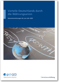 Cover Germany’s benefits from the Euro <br/> in economic terms