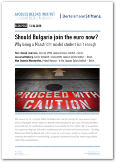 Cover Should Bulgaria join the euro now? Why being a Maastricht model student isn't enough