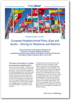 Cover European Neighbourhood Policy (East and South) – Striving for Resilience and Reforms