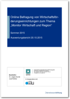 Cover Online Befragung von Wirtschaftsförderern