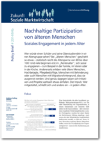 Cover Policy Brief #2014/04b: <br/>Nachhaltige Partizipation von älteren Menschen