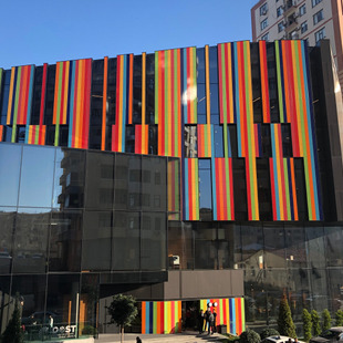 DOST building in the center of Baku, Azerbaijan, December 2019.