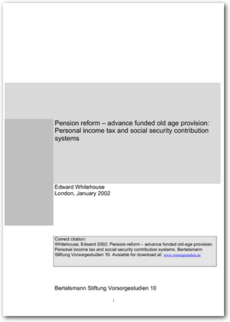 Cover Pension reform - advance funded old age provision                                                      