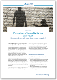 Cover Policy Brief: Perceptions of Inequality Survey 2015 / 2016