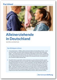 Cover Factsheet Alleinerziehende in Deutschland